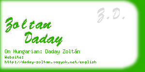 zoltan daday business card